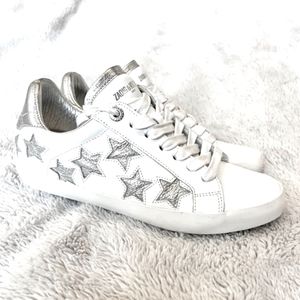 *REDUCED* Z&V Silver Star Metallic &  White ZV1747 Sneakers